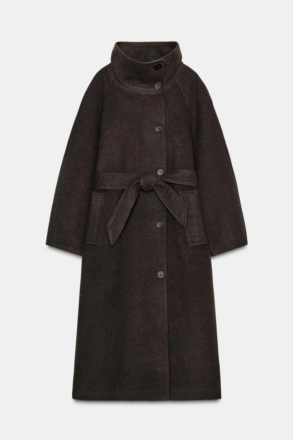 Lyra High-Neck Wrap Coat