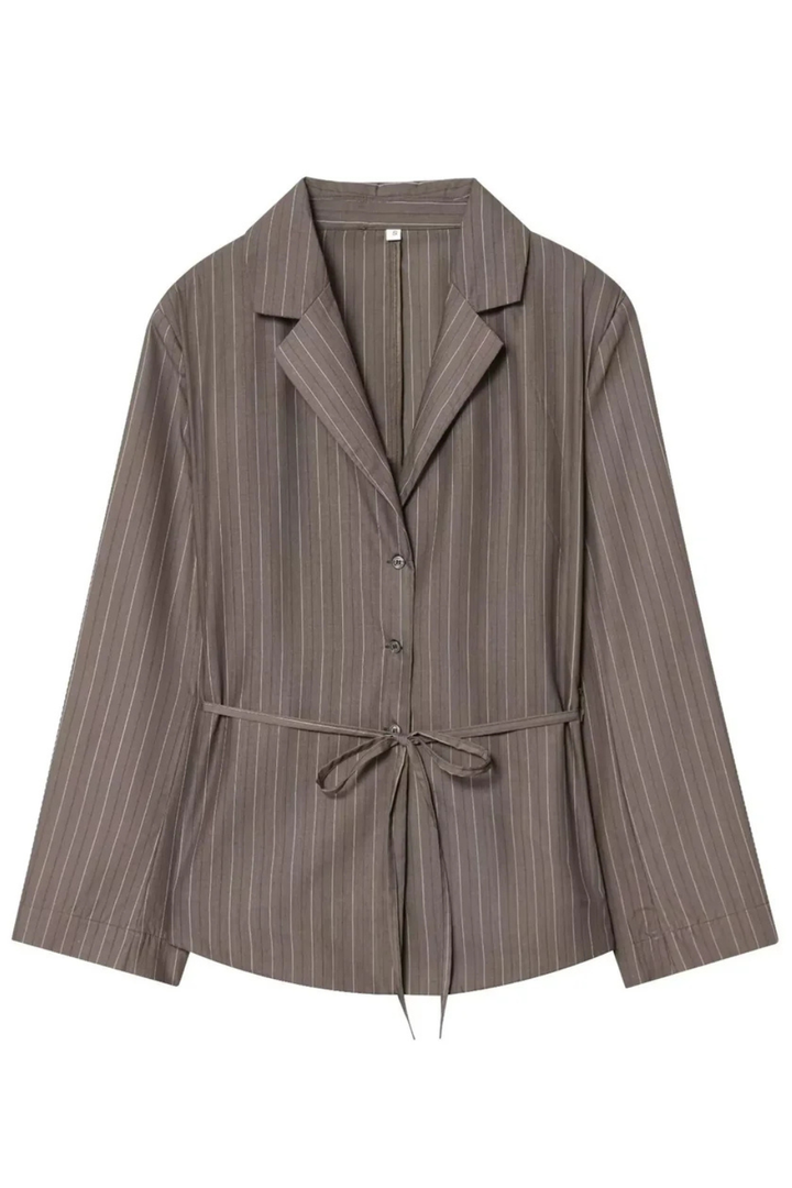Valeria Pinstripe Blazer Set