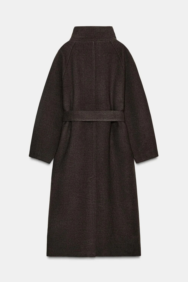 Lyra High-Neck Wrap Coat