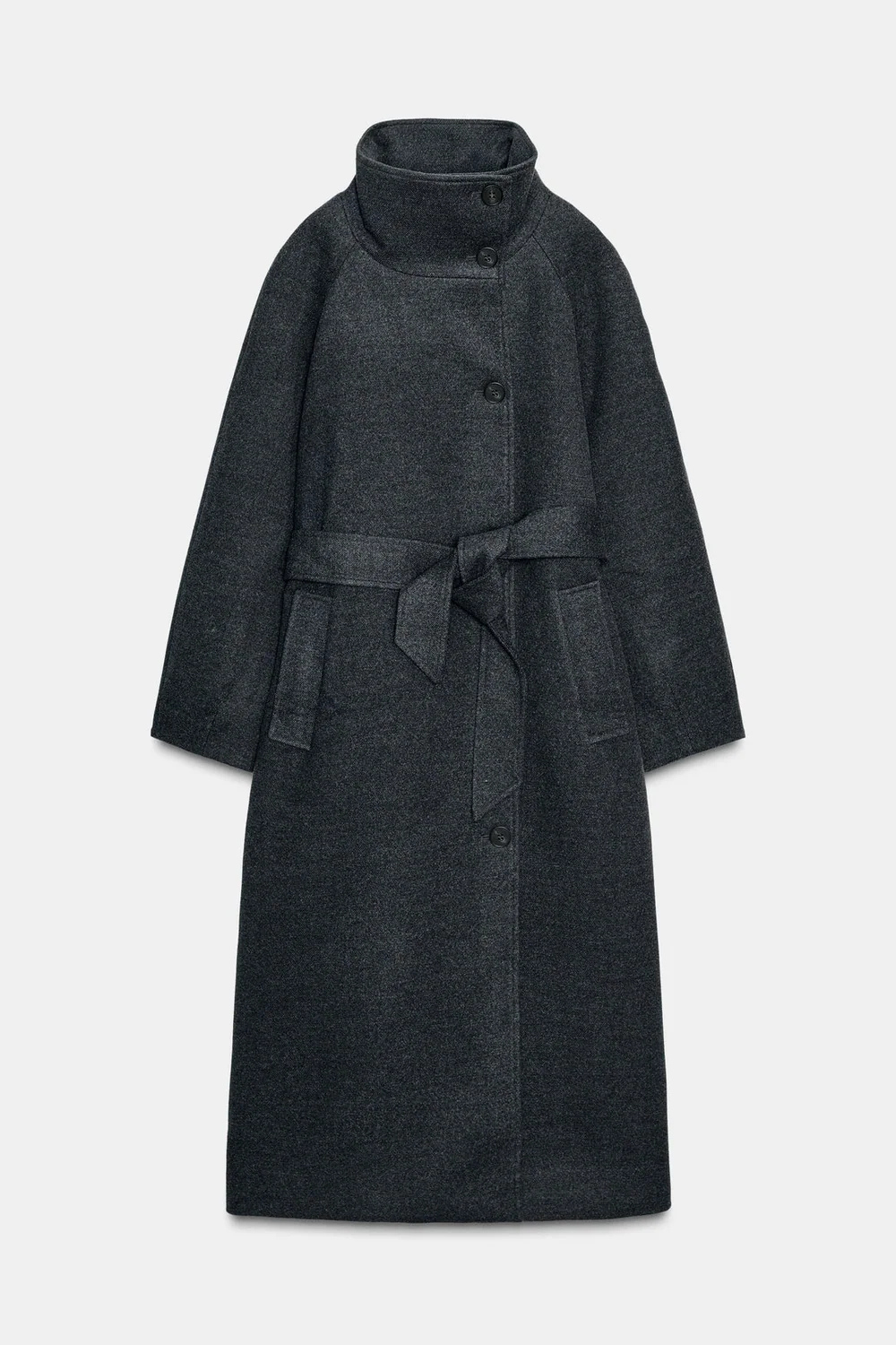 Lyra High-Neck Wrap Coat