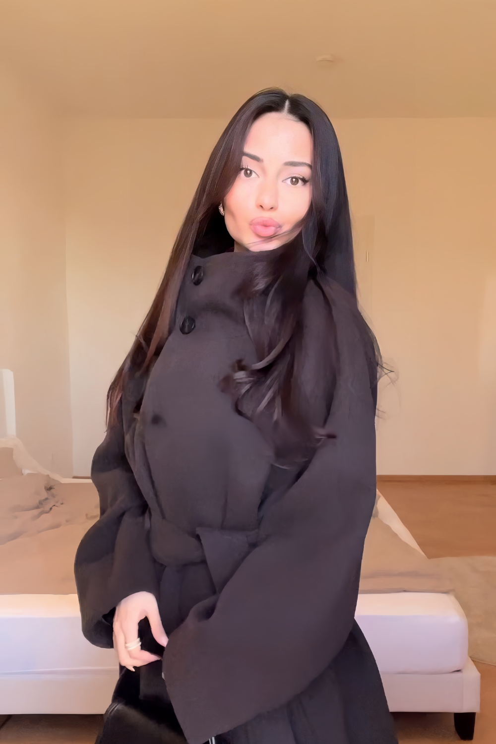 Lyra High-Neck Wrap Coat