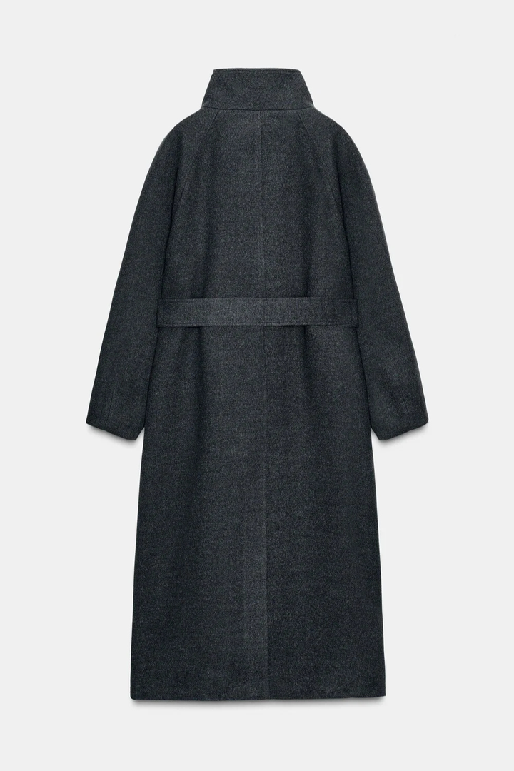 Lyra High-Neck Wrap Coat